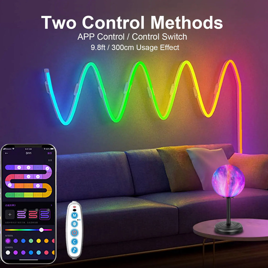 ⭐ RGB Neon Strip Lights – Ultimate Room Glow Setup